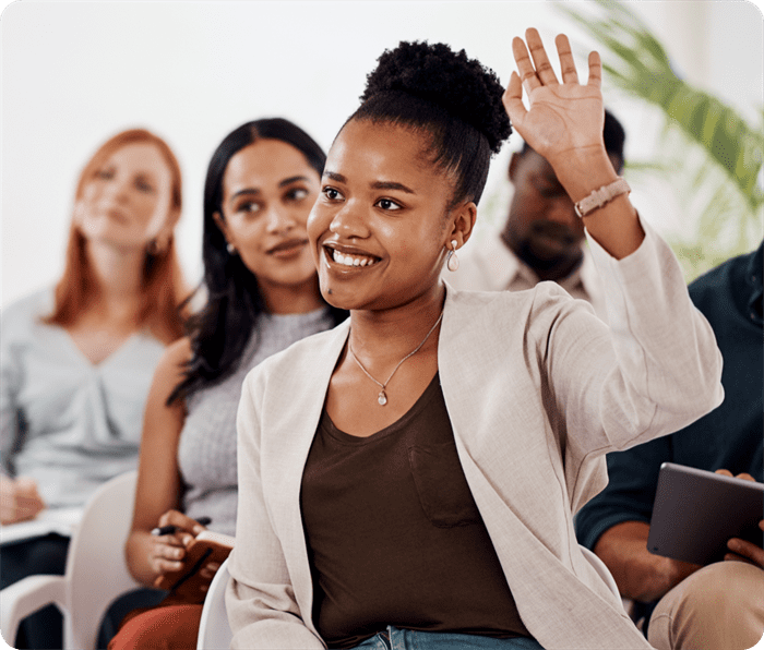 raising hand in BBBEE Advisory Training